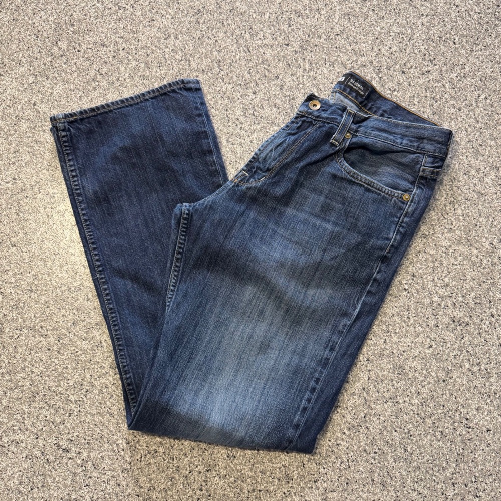 Big Star 1974 Eastman Relaxed Straight Leg Jeans Mens 30R Dark Wash Cotton Denim
